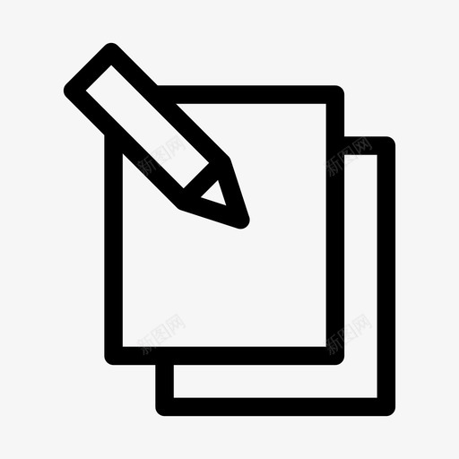 注释编辑信息图标svg_新图网 https://ixintu.com 业务工作 书写 信息 备忘录 提醒 注释 纸张 编辑 铅笔
