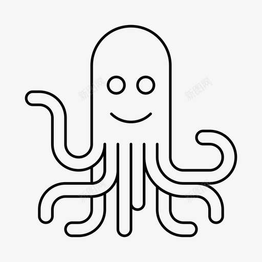 章鱼海鲜海洋图标svg_新图网 https://ixintu.com 乐趣 动物 昆虫 水 海洋 海鲜 章鱼 里面