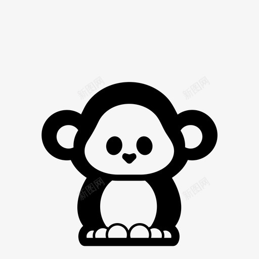 猴子动物毛茸茸的图标svg_新图网 https://ixintu.com 傻瓜 动物 可爱 可爱的动物 有趣 毛茸茸的 灵长类 猴子 耳朵 脚趾 非洲