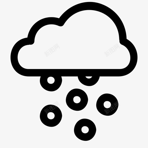 冰雹天气气候要素图标svg_新图网 https://ixintu.com 冰雹 天气气候要素