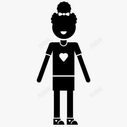女孩孩子女儿图标svg_新图网 https://ixintu.com 丝带 女儿 女孩 女性 姐妹 孩子 心脏 青年 非洲女孩