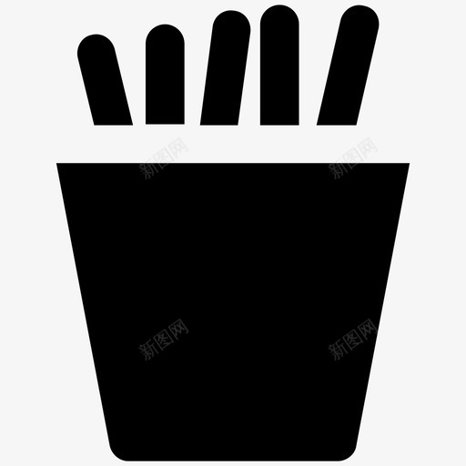 薯条食物大胆的固体图标svg_新图网 https://ixintu.com 薯条 食物大胆的固体图标