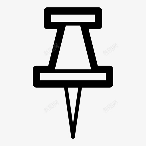 图钉带头钢钉右图标svg_新图网 https://ixintu.com 印模 右 图钉 带头钢钉 标识 紧固 荣 装配 设计