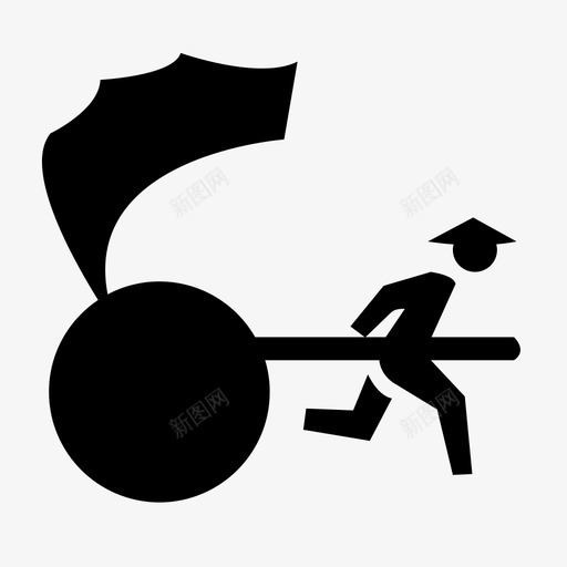 人力车演讲人图标svg_新图网 https://ixintu.com 中国 中国新年 亚洲 人 人力车 信息 拖车 演讲