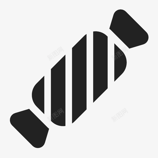 糖果甜食糖图标svg_新图网 https://ixintu.com 咀嚼 咬 塑料包装 太妃糖 焦糖 甜点 甜食 糖 糖果