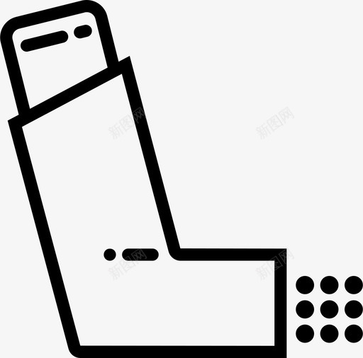 吸入器哮喘呼吸图标svg_新图网 https://ixintu.com smashicons医学概要 健康 医学 吸入器 呼吸 哮喘 护理 设备