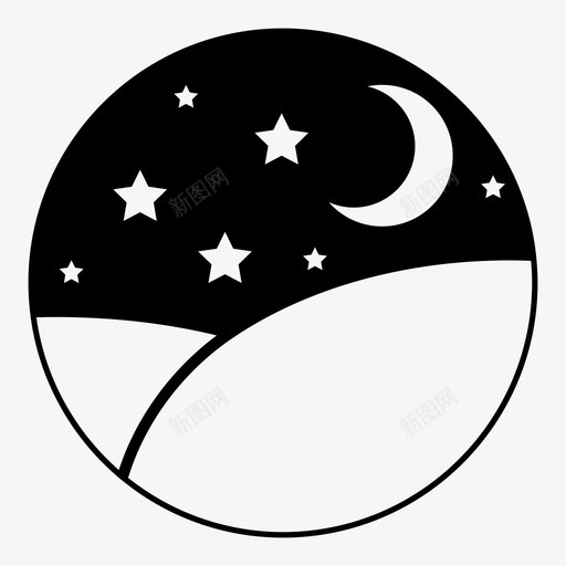 夜空晴朗黑暗图标svg_新图网 https://ixintu.com 夜空 天气 星星 晴朗 月亮 苍穹 黑暗