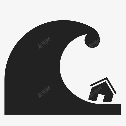 海啸海浪水图标svg_新图网 https://ixintu.com 大 天气 巨大 水 海啸 海浪 灾难 自然 蓝色