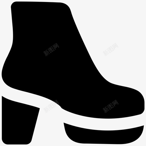 高跟鞋衣服大胆的固体图标svg_新图网 https://ixintu.com 衣服大胆的固体图标 高跟鞋