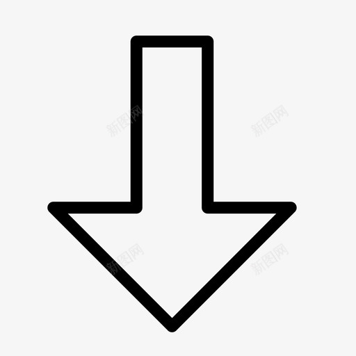 向下存储针点图标svg_新图网 https://ixintu.com 下载 信息 危险 向下 存储 平滑线箭头 底部 方向 箭头 视觉 针点