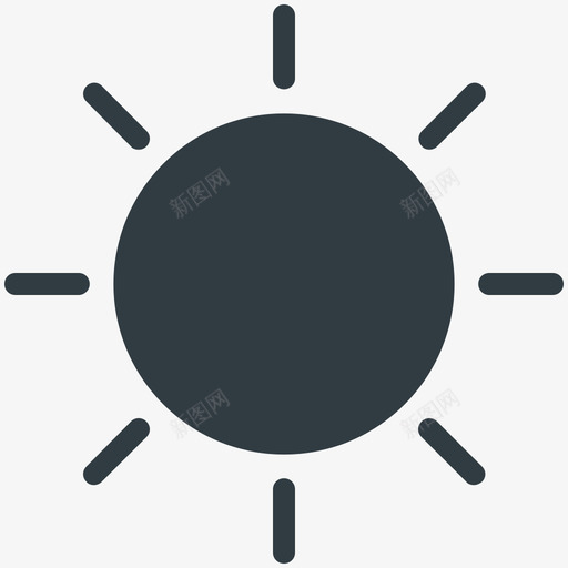 阳光夏季凉爽标图标svg_新图网 https://ixintu.com 夏季凉爽矢量图标 阳光