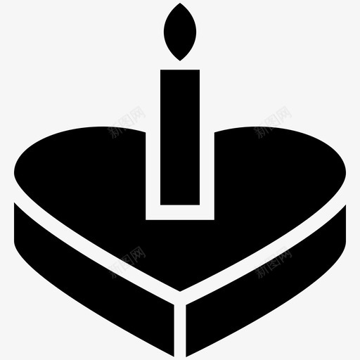 心形蛋糕蜡烛蛋糕情人节蛋糕图标svg_新图网 https://ixintu.com 心形蛋糕 情人节蛋糕 蜡烛蛋糕 食物酷载体图标