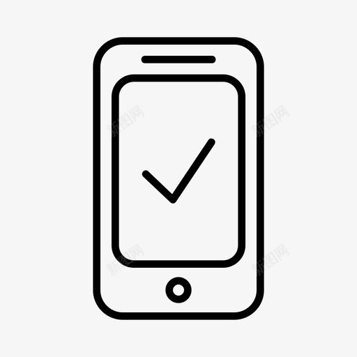 勾号签名右图标svg_新图网 https://ixintu.com 50个智能手机和图标 交叉 勾号 勾选 右 好 已审核 批准 正确 电话 签名
