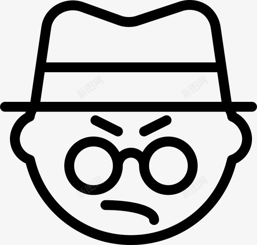 暴徒强悍非法图标svg_新图网 https://ixintu.com 强悍 感觉 斗士 暴徒 犯罪 男孩 粉碎图标表情轮廓 脸 表情 警戒 非法