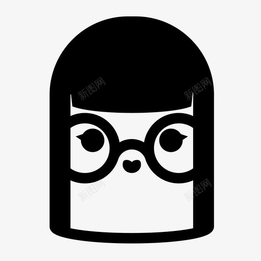 蓝筹股读者怪物图标svg_新图网 https://ixintu.com 书生气 化身 卡瓦伊 可爱 女性 怪物 最佳化身 聪明 脸 蓝筹股 读者