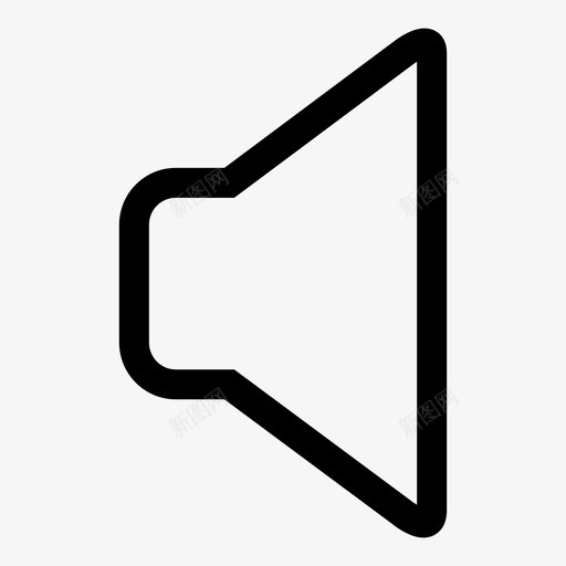 扬声器声音软图标svg_新图网 https://ixintu.com 低 声音 大 扬声器 放大 硬 软 音乐 音量