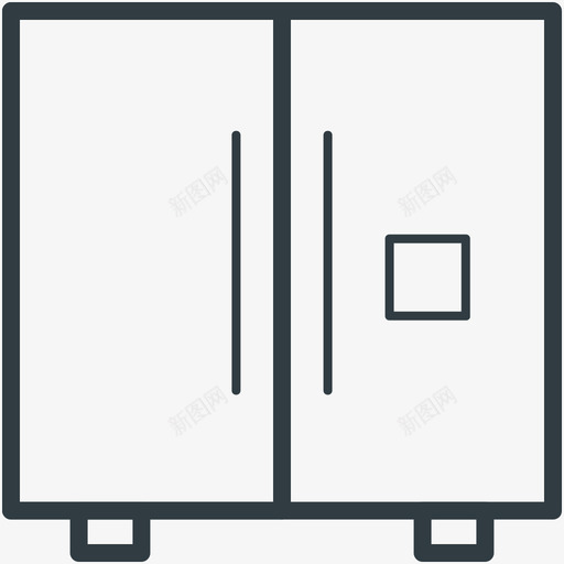 双门冰箱电子线图标svg_新图网 https://ixintu.com 双门冰箱 电子矢量线图标
