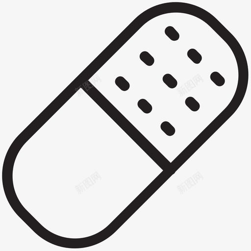 胶囊药片药丸图标svg_新图网 https://ixintu.com 医院 治愈 治疗 网络和用户界面图标 胶囊 药丸 药片 药物