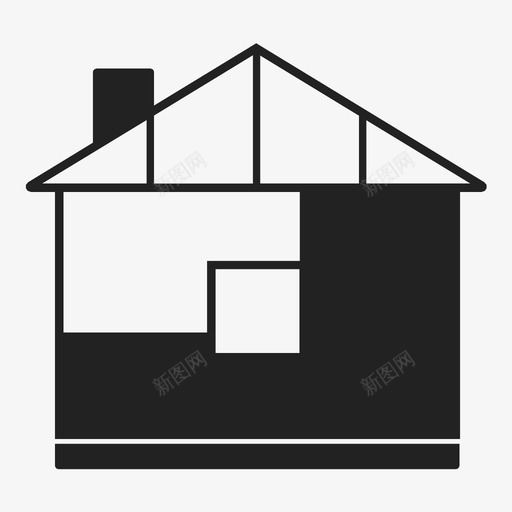 住宅建设开发改造图标svg_新图网 https://ixintu.com 住宅 住宅建设 基础 安装 家居创新 建筑 开发 房地产 改造