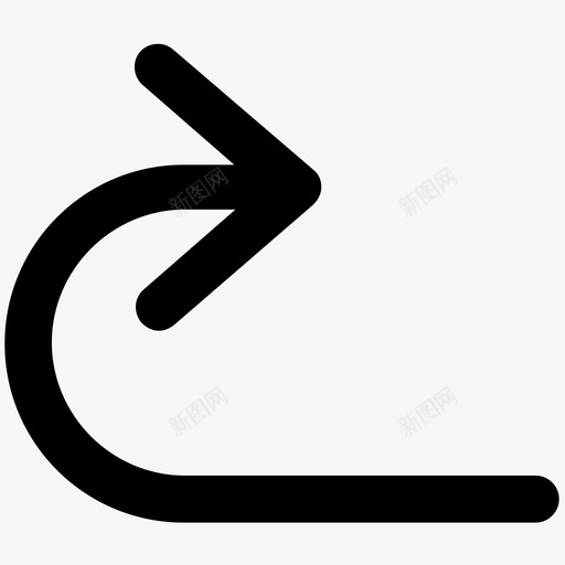 箭头倒带反转图标svg_新图网 https://ixintu.com 倒带 刷新 反转 引导 恢复 更新 箭头 箭头指向 箭头指示器 设计和开发粗体实心图标 转折点