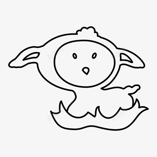 羊羔肉绵羊祭品图标svg_新图网 https://ixintu.com 不 保留 动物 复活节 复活节系列 已售 祭品 粗体 绵羊 羊羔肉 黄金