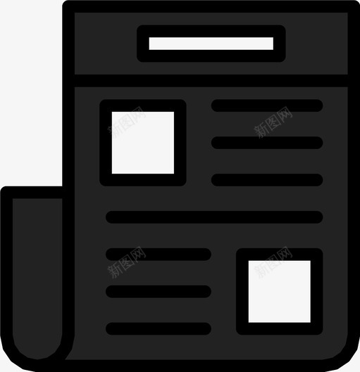 报纸出版物政治图标svg_新图网 https://ixintu.com 信息 出版物 广告 报纸 政治 灾难 讣告 阅读