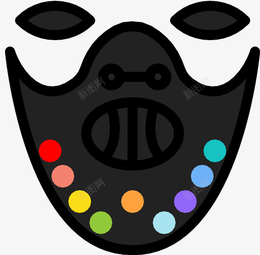 口罩临时符号图标svg_新图网 https://ixintu.com 临时 口罩 沉默 狂欢节 电影 电影院 符号 羔羊 覆盖 设计 高档