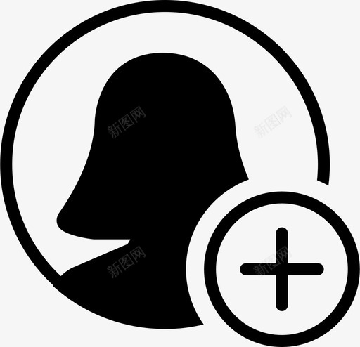 添加个人资料互动扎实图标svg_新图网 https://ixintu.com 互动扎实 添加个人资料