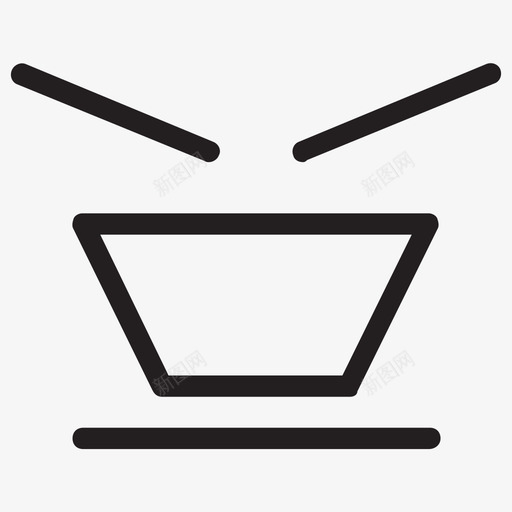 食物碗酒店线图标svg_新图网 https://ixintu.com 酒店线图标 食物碗