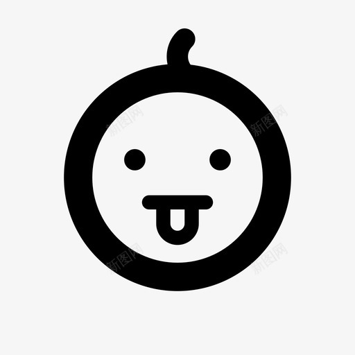 吐舌头气泡笑脸图标svg_新图网 https://ixintu.com 吐舌头 孩子 宝宝 开玩笑 气泡 笑脸 表情符号 顽皮