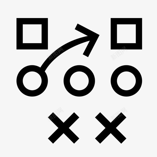 策略模式传球图标svg_新图网 https://ixintu.com 传球 地图 布局 想法 模式 游戏板 游戏策略 策略 计划 足球
