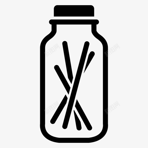 广口瓶螺旋盖保存图标svg_新图网 https://ixintu.com 保存 塑料 容器 广口瓶 意大利面 玻璃罐 瓶子 螺旋盖 装有
