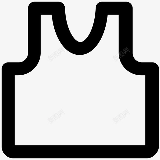 背心夏季大胆的线条图标svg_新图网 https://ixintu.com 夏季大胆的线条图标 背心