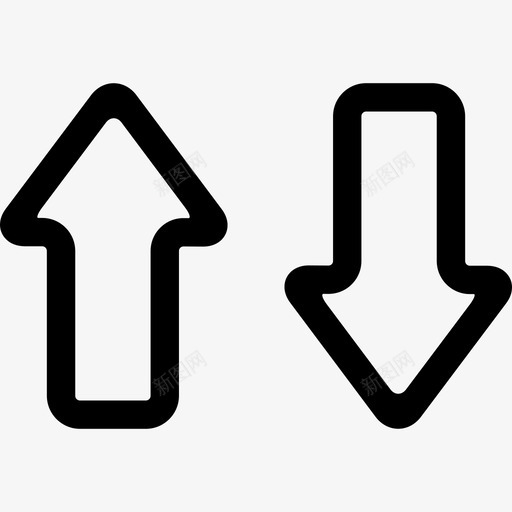 上下箭头勾勒出情侣手机图标svg_新图网 https://ixintu.com 上下箭头勾勒出情侣手机