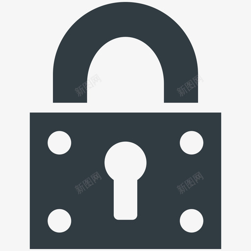 挂锁安全酷标图标svg_新图网 https://ixintu.com 安全酷矢量图标 挂锁