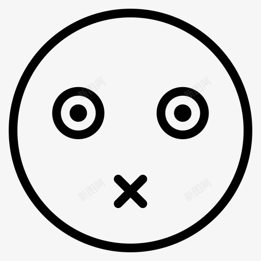 嘴唇密封管理脸图标svg_新图网 https://ixintu.com 估计 嘴唇密封 增强 头像 平滑情感 情绪 技术 数据 管理 脸 表情
