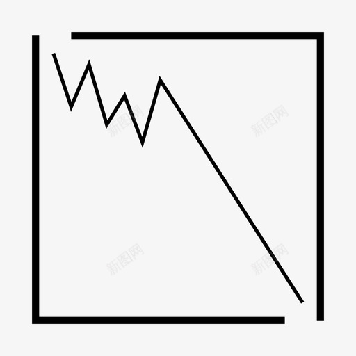 损失图银行存款股价图标svg_新图网 https://ixintu.com 下跌 不良 减产 制造业 回归 地面 折线图 损失图 暴跌 股价 银行存款