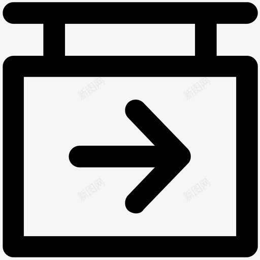 右箭头行程粗体线图标svg_新图网 https://ixintu.com 右箭头 行程粗体线图标