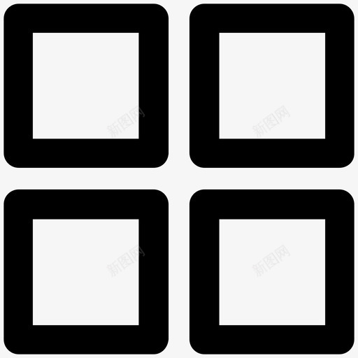 方形元素开发粗体线条图标svg_新图网 https://ixintu.com 方形元素 设计开发粗体线条图标