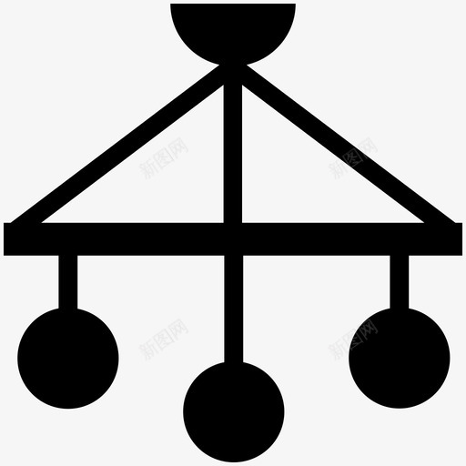 枝形吊灯电子产品酷标图标svg_新图网 https://ixintu.com 枝形吊灯 电子产品酷矢量图标