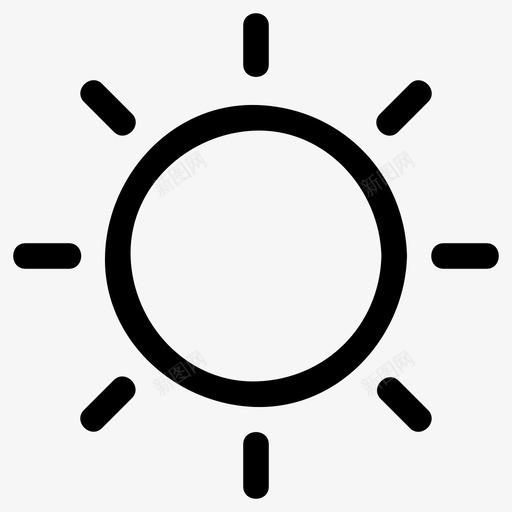 太阳天气气候要素图标svg_新图网 https://ixintu.com 天气气候要素 太阳