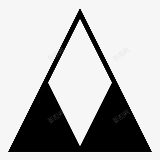 三重三角形箭头点图标svg_新图网 https://ixintu.com 三重三角形 几何图形 点 箭头
