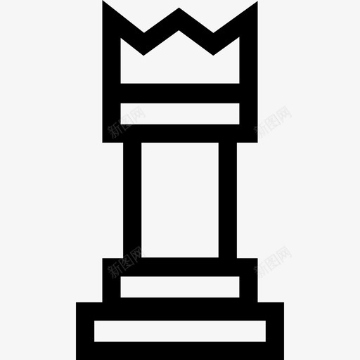 国际象棋棋子的轮廓形状图标svg_新图网 https://ixintu.com 国际象棋棋子的轮廓 形状 西洋棋