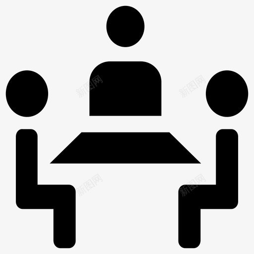 商务会议交易加粗线图标svg_新图网 https://ixintu.com 交易加粗线图标 商务会议