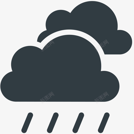 下雨天气凉爽标图标svg_新图网 https://ixintu.com 下雨 天气凉爽矢量图标