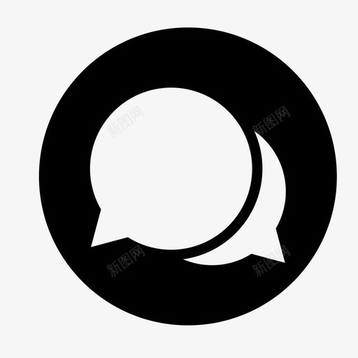 对话验证消息图标svg_新图网 https://ixintu.com 同情 咨询 圆形黑色聊天应用图标 对话 气泡 消息 聊天 评论 辩论 验证