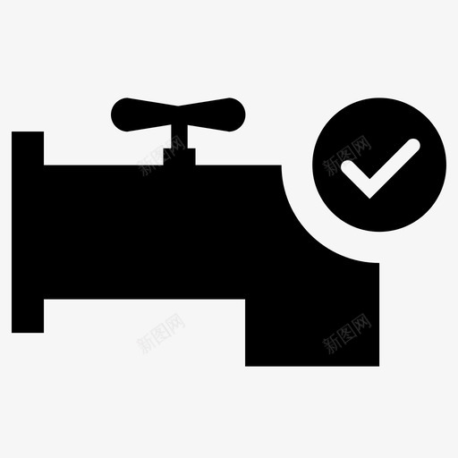 纯水低流量水龙头图标svg_新图网 https://ixintu.com 低流量 净化 检查 水处理 水龙头 清水 纯水 节约用水 过滤