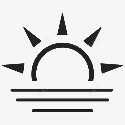 日落黄昏地平线图标svg_新图网 https://ixintu.com 光 光线 地平线 日出 日落 自然 行星 黄昏