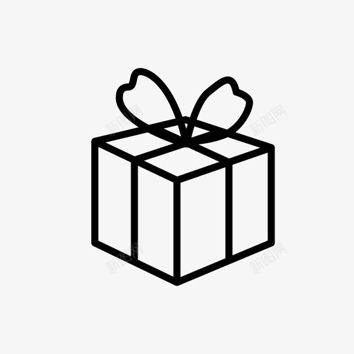 礼品盒生日打开图标svg_新图网 https://ixintu.com 包装 发送 惊喜 打开 生日 礼品盒 蛋糕盒 设计思维