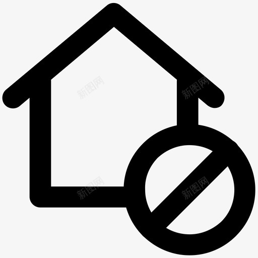 房屋装饰建筑和家具用粗体线条图标svg_新图网 https://ixintu.com 建筑和家具用粗体线条图标 房屋装饰